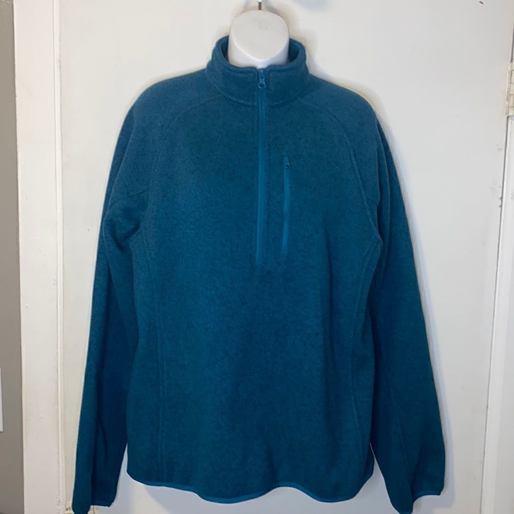 TELLURIDE CLOTHING CO Blue Coral 1/4 Zip Knit Pullover-M NWT
